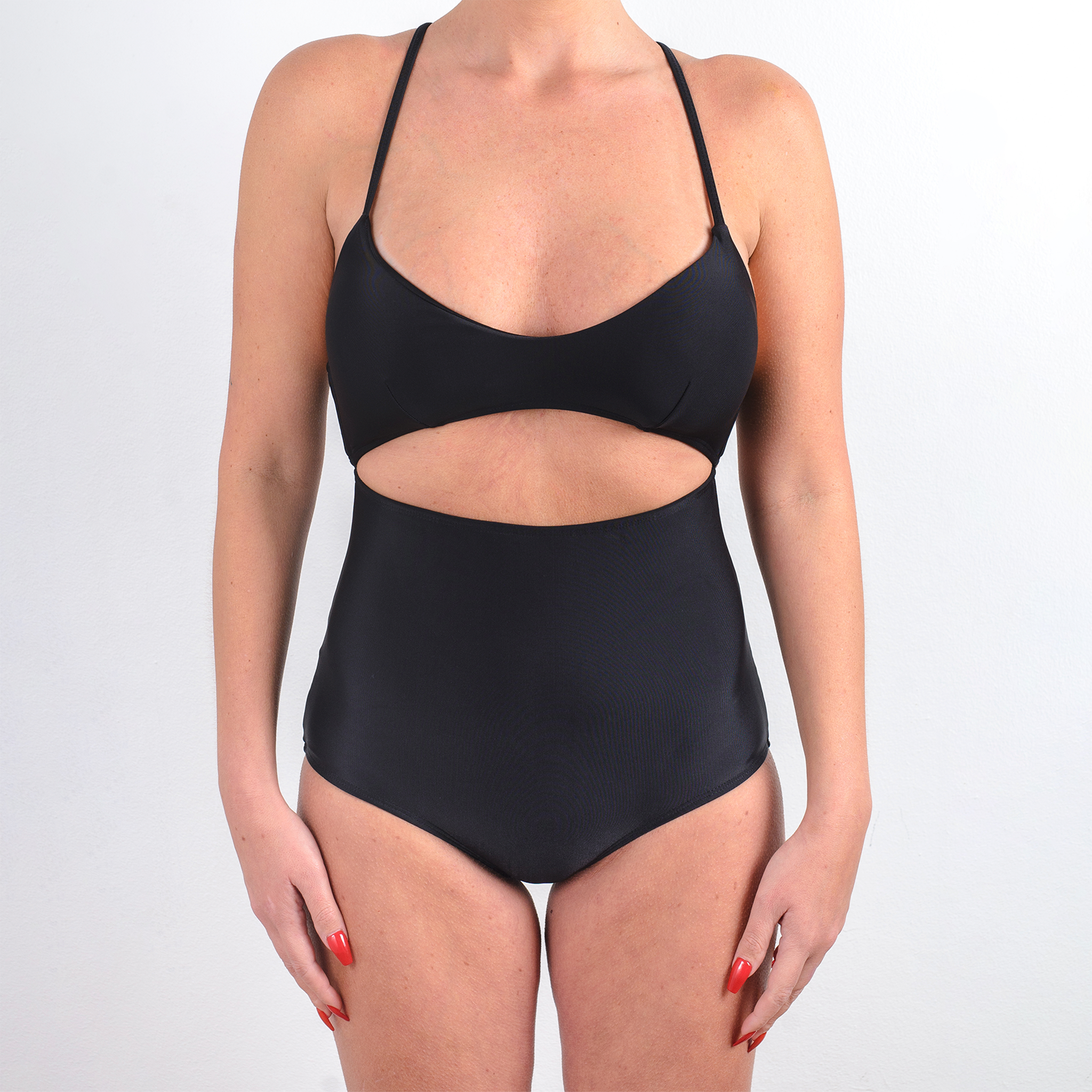 TRAJE DE BAÑO TANKINI DOS PIEZAS NEGRO