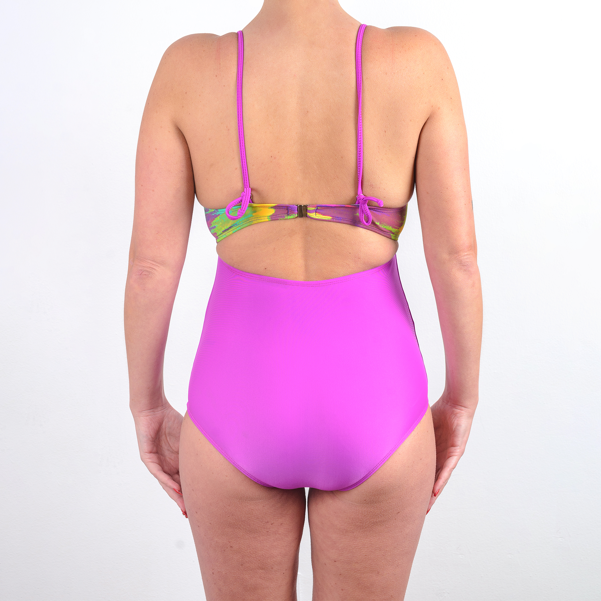 TRAJE DE BAÑO TANKINI DOS PIEZAS MORADO