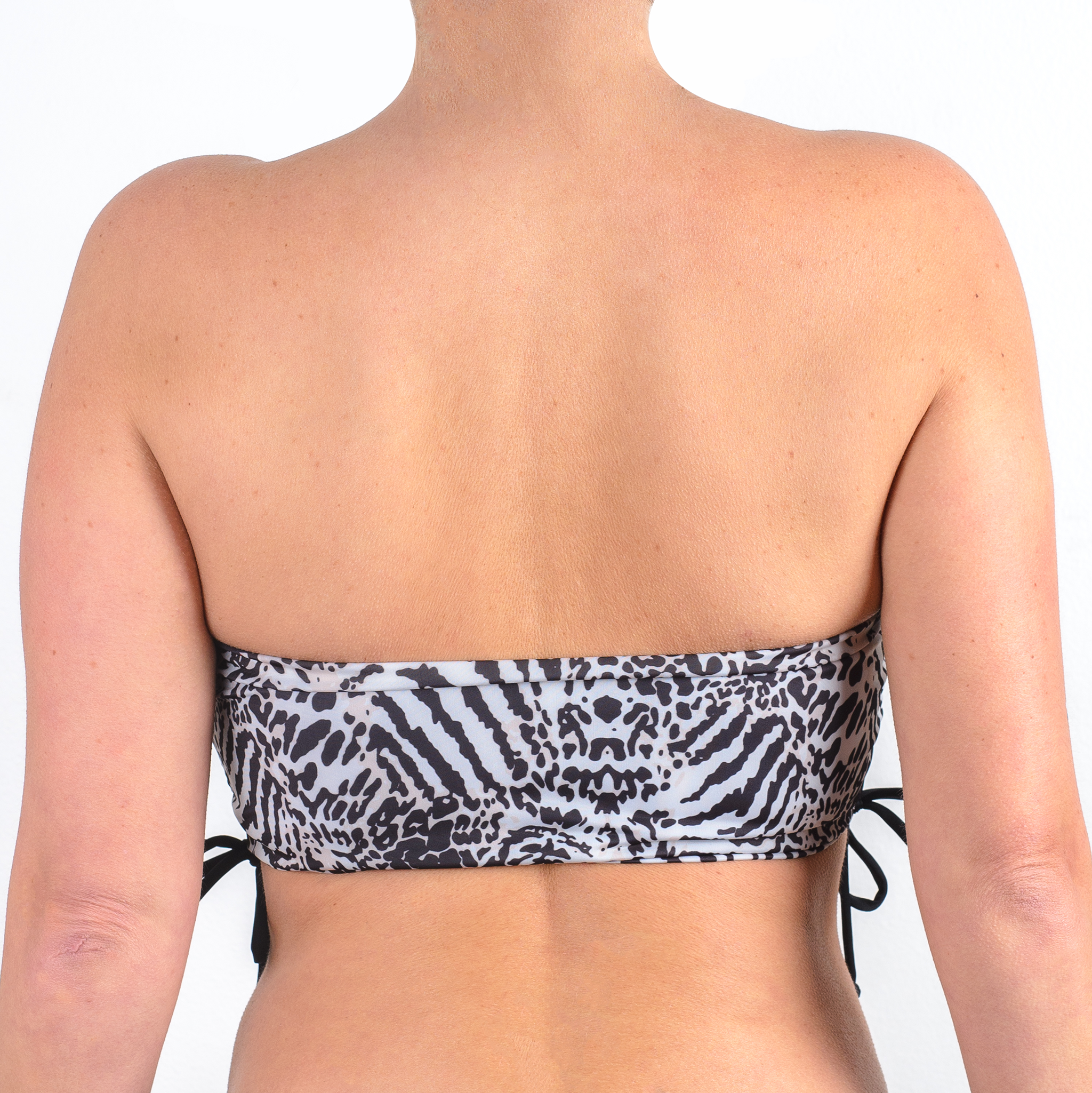 TRAJE DE BAÑO TOP STRAPLESS LEOPARDO