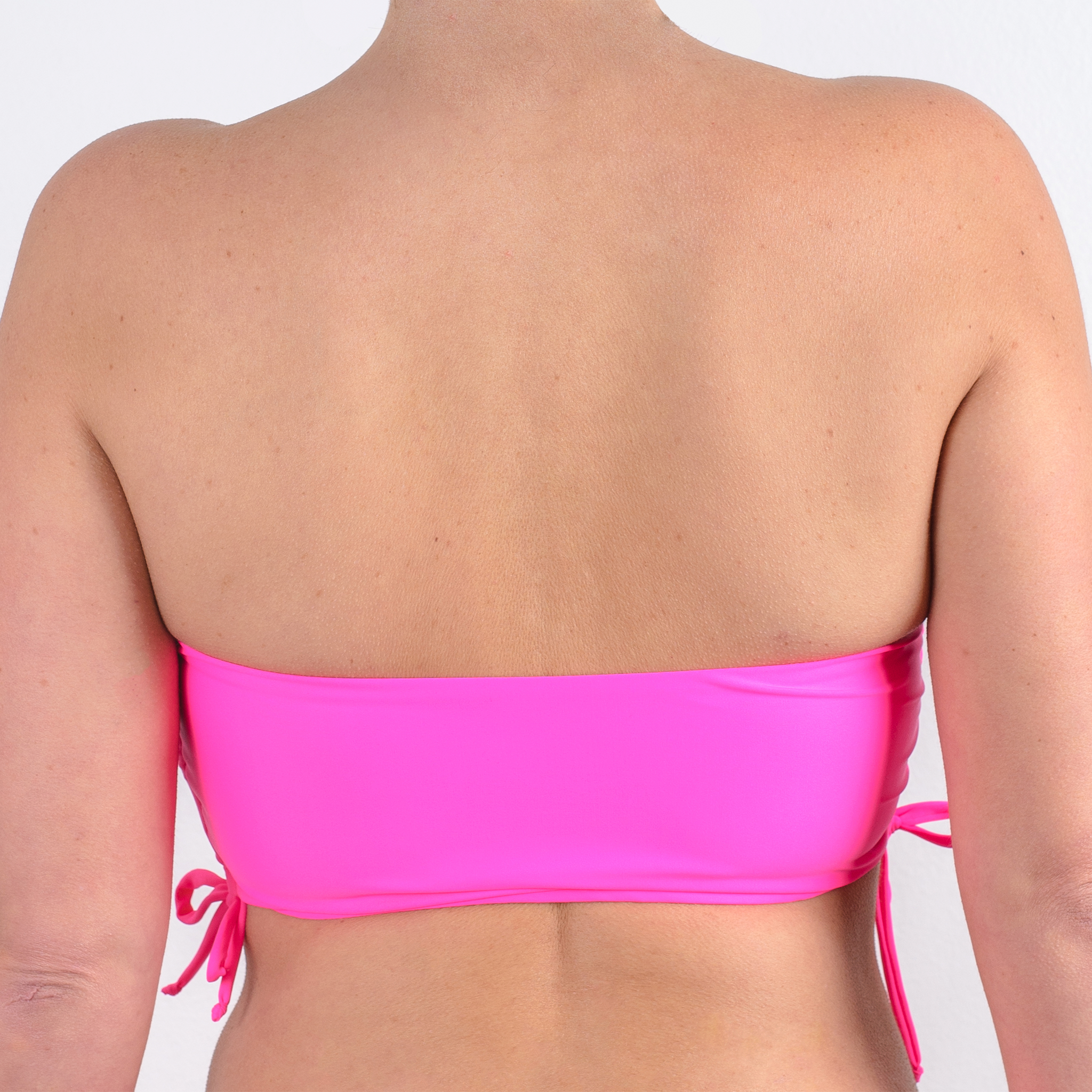 TRAJE DE BAÑO TOP STRAPLESS FUCSIA