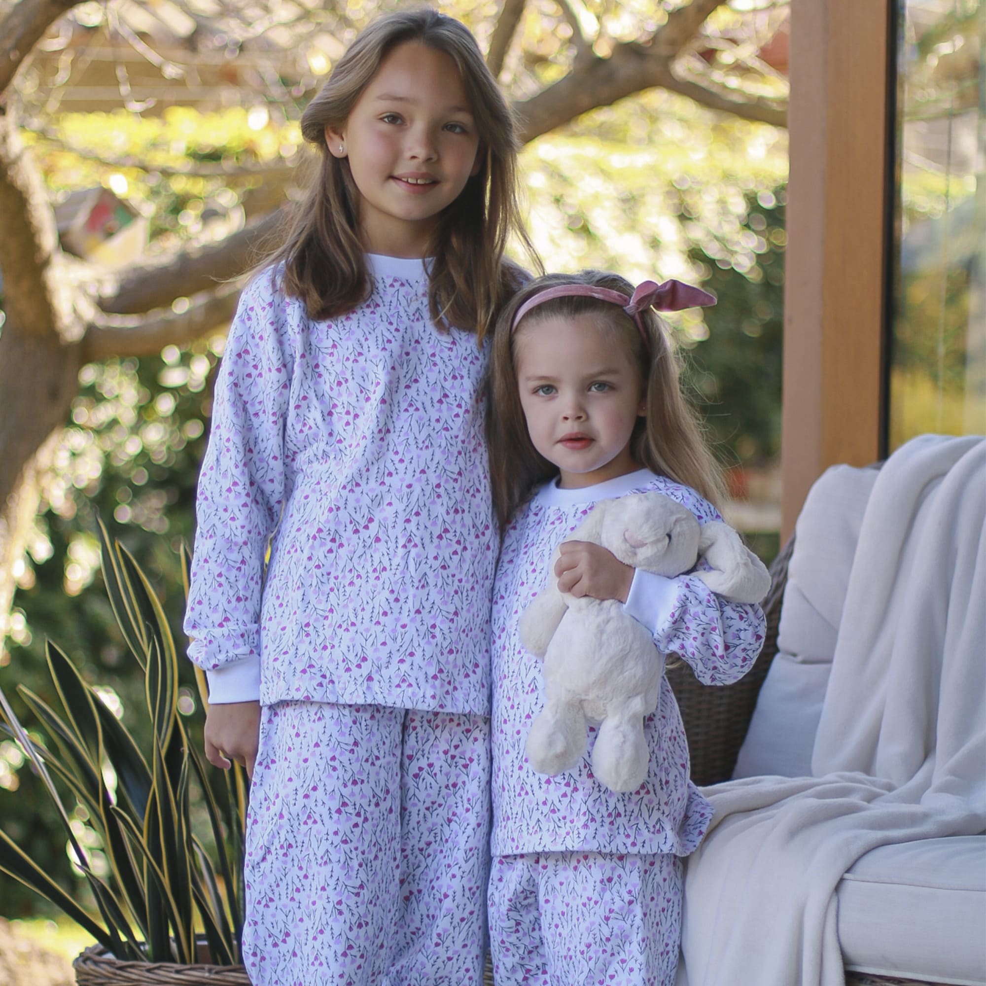 PIJAMA FRANELA FLORES ROSA